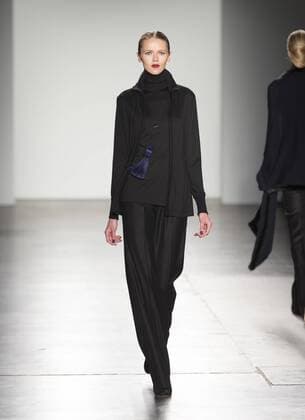 New York Fashion week Fall 2017 - Zang Toi Model walks runway for Zang Toi collection during New York Fashion week Fall 2017 at Pier 59  LevxRadin