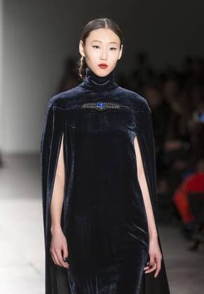 New York Fashion week Fall 2017 - Zang Toi Model walks runway for Zang Toi collection during New York Fashion week Fall 2017 at Pier 59  LevxRadin