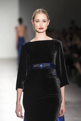 New York Fashion week Fall 2017 - Zang Toi Model walks runway for Zang Toi collection during New York Fashion week Fall 2017 at Pier 59  LevxRadin