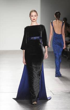 New York Fashion week Fall 2017 - Zang Toi Model walks runway for Zang Toi collection during New York Fashion week Fall 2017 at Pier 59  LevxRadin