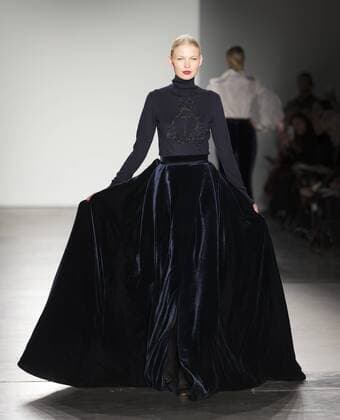 New York Fashion week Fall 2017 - Zang Toia Model walks runway for Zang Toi collection during New York Fashion week Fall 2017 at Pier 59  LevxRadin