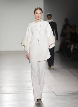 New York Fashion week Fall 2017 - Zang Toi Model walks runway for Zang Toi collection during New York Fashion week Fall 2017 at Pier 59  LevxRadin