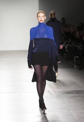 New York Fashion week Fall 2017 - Zang Toi Model walks runway for Zang Toi collection during New York Fashion week Fall 2017 at Pier 59  LevxRadin