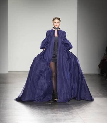 New York Fashion week Fall 2017 - Zang Toi Model walks runway for Zang Toi collection during New York Fashion week Fall 2017 at Pier 59  LevxRadin