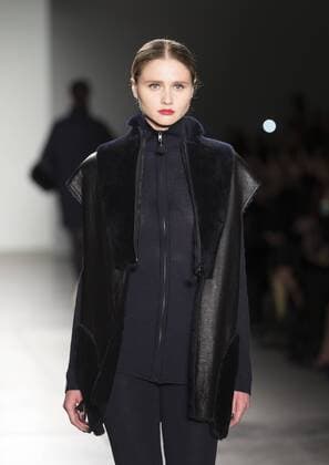 New York Fashion week Fall 2017 - Zang Toi Model walks runway for Zang Toi collection during New York Fashion week Fall 2017 at Pier 59  LevxRadin