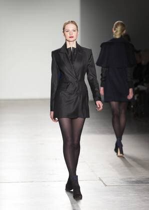 New York Fashion week Fall 2017 - Zang Toi Model walks runway for Zang Toi collection during New York Fashion week Fall 2017 at Pier 59  LevxRadin