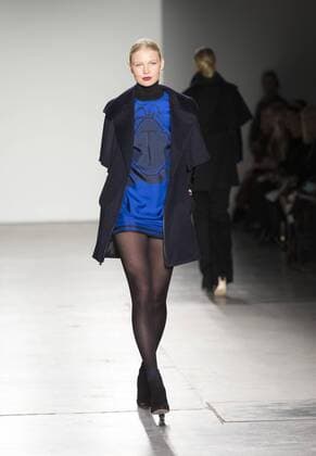 New York Fashion week Fall 2017 - Zang Toi Model walks runway for Zang Toi collection during New York Fashion week Fall 2017 at Pier 59  LevxRadin
