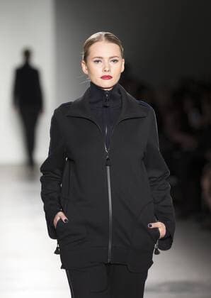 New York Fashion week Fall 2017 - Zang Toi Model walks runway for Zang Toi collection during New York Fashion week Fall 2017 at Pier 59  LevxRadin