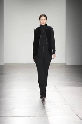New York Fashion week Fall 2017 - Zang Toi Model walks runway for Zang Toi collection during New York Fashion week Fall 2017 at Pier 59  LevxRadin