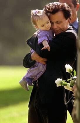 Mar 16, 2005; Los Angeles, CA, USA; FILE PHOTO: May 25, 2001; Baretta actor ROBERT BLAKE was acquitted today of the murder and solicitation for murder of his wife, Bonnie Lee Bakley by a jury in Los Angeles. Bakley was shot to death May 4, 2001, outside Blake s favorite Italian restaurant in Studio City, after the two had dinner. FILE PHOTO: May 25, 2001; Actor ROBERT BLAKE and daughter, 11-month-old Rose, at Bonnie Lee Bakley funeral, held three weeks after she was murdered. - ZUMAz03_ 20020418_cob_z03_010 Copyright: xPoolxPhotox