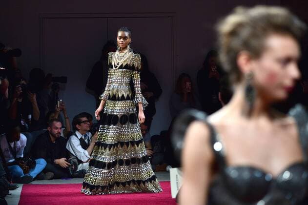 New York Fashion Week - Naeem Khan Modenschau Models walk on the runway at the Naeem Khan fashion show at New York Fashion Week: The Shows at Gallery 2 Skylight Clarkson Sq on February 14, 2017 in New York City.  NYP201702141061 ANDREAxHANKS