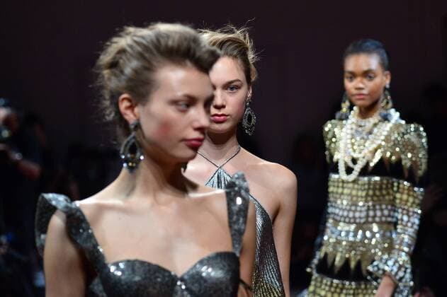 New York Fashion Week - Naeem Khan Modenschau Models walk on the runway at the Naeem Khan fashion show at New York Fashion Week: The Shows at Gallery 2 Skylight Clarkson Sq on February 14, 2017 in New York City.  NYP201702141073 ANDREAxHANKS