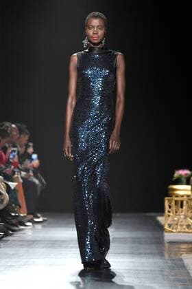 New York Fashion Week - Badgley Mischka Modenschau A model walks on the runway at the Badgley Mischka fashion show at New York Fashion Week: The Shows at Gallery 1 Skylight Clarkson Sq on February 14, 2017 in New York City.  NYP201702141044 ANDREAxHANKS