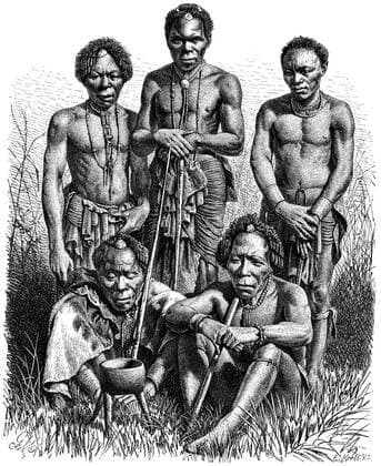 November 20, 2014 - Group of Men of Herero Tribe, Southern Africa, Illustration, 1885 - ZUMAg145 20141120_zza_g145_004 Copyright: xJTxVintagex
