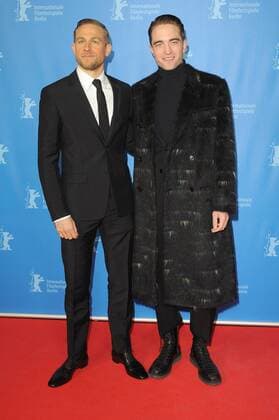 English actor Charlie Hunnam and English actor Robert Pattinson attend The Lost City Of Z screening during the 67th Berlinale International Film Festival Berlin at the Grand Hyatt Hotel in Berlin, Germany. FEBRUARY 14th 2017  PTYx17282