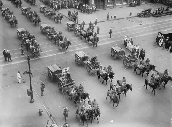 November 29, 2016 - Parade Honoring World War I Veterans, New York City, New York, USA, Bain News Service, September 10, 1919 - ZUMAg145 20161129_zza_g145_009 Copyright: xJTxVintagex