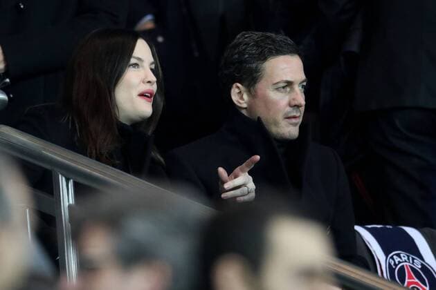 215566 Jimmy Conway Starface 2017-02-15 Paris France Match PSG-Barcelone au Parc des Princes comptant pour les 1 8eme de Finale de la Ligue des Champions 2017. Liv Tyler et son compagnon David Gardner  Copyright: xJimmyxConwayx xStarfacex STAR_215566_008