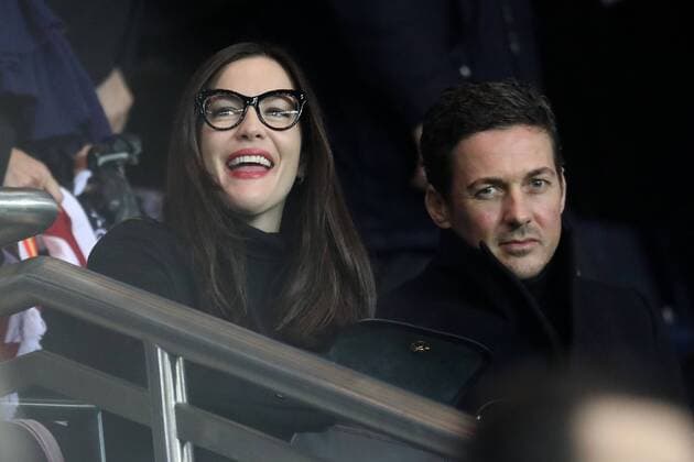 215566 Jimmy Conway Starface 2017-02-15 Paris France Match PSG-Barcelone au Parc des Princes comptant pour les 1 8eme de Finale de la Ligue des Champions 2017. Liv Tyler et son compagnon David Gardner  Copyright: xJimmyxConwayx xStarfacex STAR_215566_009