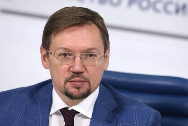 MOSCOW, RUSSIA - FEBRUARY 15, 2017: Russia s deputy minister of culture Alexander Zhuravsky at a press conference held via a video conference link between Moscow, St Petersburg, Yekaterinburg, and Novosibirsk, to discuss the results of the 2016 leg of the 2nd All Russian Music Competition focused on wind instruments, percussion instruments, the organ and the harp, and the opening of the 2017 leg focused on folk instruments. The All Russian Music Competition consists of 4 legs. Anton Novoderezhkin TASS  TS041371