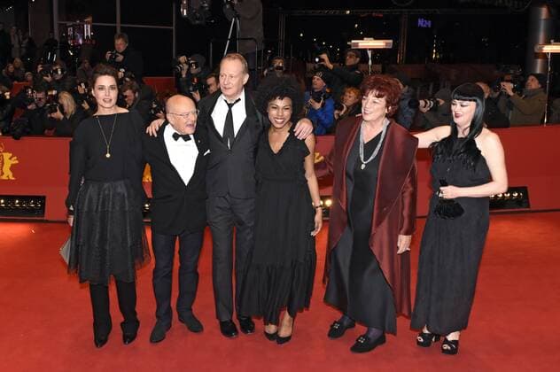 Susanne Wolff, Volker Schlöndorff, Stellan Skarsgard, Isi Laborde-Edozien, Regina Ziegler and Bronagh Gallagher attending Return To Montauk premiere at the 67th Berlin International Film Festival Berlinale 2017 at Berlinale Palast on February 15, 2017 in Berlin, Germany. Foto:xC.xNiehausx xFuturexImage