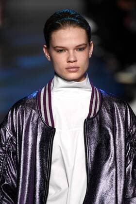 A model walks on the runway at the Vivienne Tam fashion show at New York Fashion Week: The Shows at Gallery 1 Skylight Clarkson Sq on February 15, 2017 in New York City.  NYP201702151084 ANDREAxHANKS