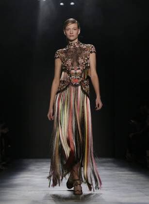 Models walk on the runway at the Marchesa fashion show at New York Fashion Week at Skylight Clarkson Sq on February 15, 2017 in New York City.  NYP20170215105 JOHNxANGELILLO