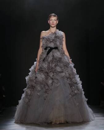 A model walks on the runway at the Marchesa fashion show at New York Fashion Week at Skylight Clarkson Sq on February 15, 2017 in New York City.  NYP20170215120 JOHNxANGELILLO