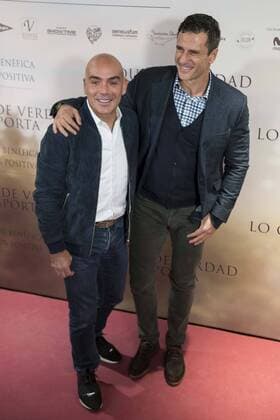 Kike Sarasola and Carlos Marrero attends to the premiere of the film Lo que de verdad importa in Madrid, Spain. February 15, 2017.  (20170215016)