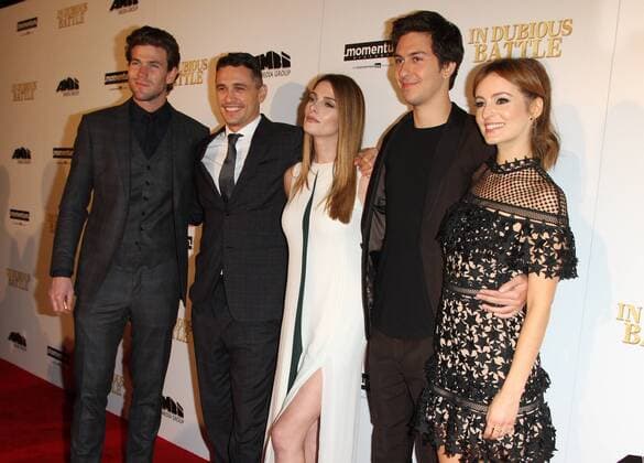 February 15, 2017 - Los Angeles, CA, United States - 15 February 2017 - Los Angeles, California - Austin Stowell, Director James Franco, Ashley Greene, Nat Wolff and Ahna O Reilly. In Dubious Battle Los Angeles Premiere held at the ArcLight Hollywood Theatre in Hollywood. Photo Credit: AdMedia Los Angeles United States - ZUMAa123 20170215_zaa_a123_046 Copyright: xAdmediax