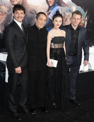 February 15, 2017 - Hollywood, California, U.S. - Zhang Yimou, Pedro Pascal, Jing Tian, Matt Damon.. attends The Los Angeles Premiere of The Great Wall held at the TCL Chinese Theatre in Hollywood, California on February 15, 2017. 2017 Hollywood U.S. - ZUMAl86_ 20170215_zaf_l86_033 Copyright: xDavexLongendykex