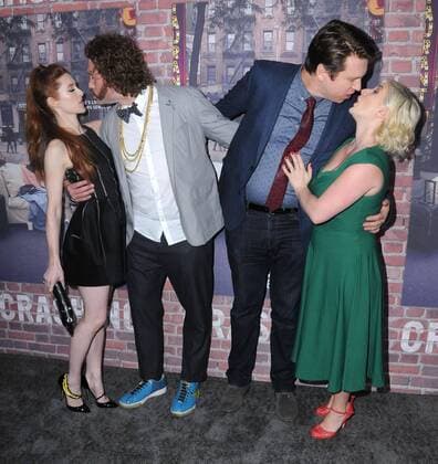February 15, 2017 - Hollywood, CA, United States - 15 February 2017 - Hollywood, California - Kate Gorney, T.J. Miller, Pete Holmes, Valerie Chaney. Los Angeles premiere of HBO s Crashing held at Avalon Hollywood. Photo Credit: AdMedia Hollywood United States - ZUMAa123 20170215_zaa_a123_101 Copyright: xBirdiexThompsonx