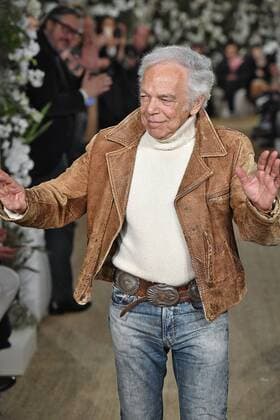 . 15 02 2017. New York, United States. Designer Ralph Lauren at the end of his show at New York Fashion Week for Autumn Winter 2107.  xi-Imagesx IIM-14396-0181