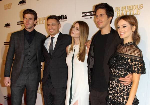 February 15, 2017 - Los Angeles, CA, United States - 15 February 2017 - Los Angeles, California - Austin Stowell, Director James Franco, Ashley Greene, Nat Wolff and Ahna OÃ¢â‚¬â ¢Reilly. In Dubious Battle Los Angeles Premiere held at the ArcLight Hollywood Theatre in Hollywood. Photo Credit: AdMedia Los Angeles United States - ZUMAa123 20170215_zaa_a123_160 Copyright: xAdmediax