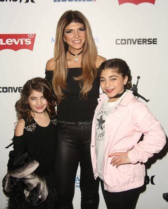 February 15, 2017 - New York, New York, U.S. - TERESA GIUDICE and daughters Gabriella, Milania, and Audriana attend the Rookie USA Fashion Show.Skylight Clarkson Studios, NYC.February 15, 2017.Photos by , Photos Inc.2017 New York U.S. - ZUMAms4_ 20170215_zaf_ms4_059 Copyright: xSoniaxMoskowitzx
