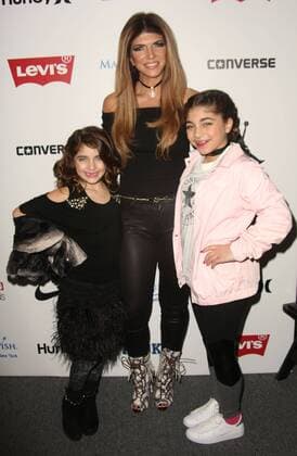 February 15, 2017 - New York, New York, U.S. - TERESA GIUDICE and daughters Gabriella, Milania, and Audriana attend the Rookie USA Fashion Show.Skylight Clarkson Studios, NYC.February 15, 2017.Photos by , Photos Inc.2017 New York U.S. - ZUMAms4_ 20170215_zaf_ms4_060 Copyright: xSoniaxMoskowitzx