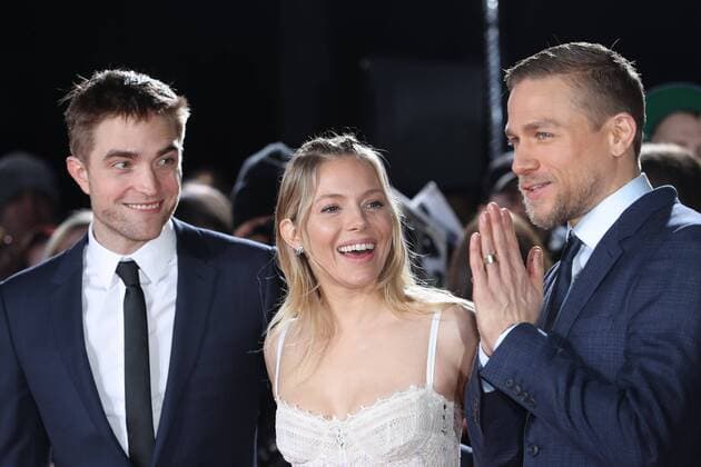 . 16 02 2017. London, United Kingdom.Robert Pattinson, Sienna Miller and Charlie Hunnam arriving at The Lost City of Z premiere in London.  xStephenxLockx xi-Imagesx IIM-14400-0017
