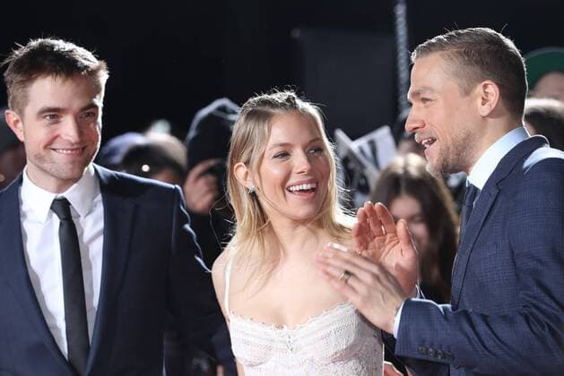. 16 02 2017. London, United Kingdom.Robert Pattinson, Sienna Miller and Charlie Hunnam arriving at The Lost City of Z premiere in London.  xStephenxLockx xi-Imagesx IIM-14400-0018