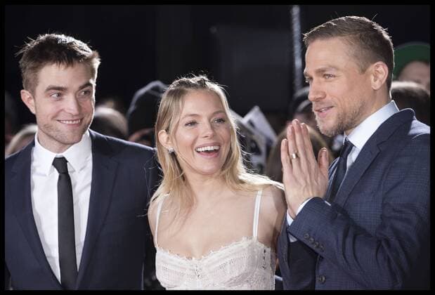 . 16 02 2017. London, United Kingdom. Robert Pattinson, Sienna Miller and Charlie Hunnam arriving at The Lost City of Z premiere in London.  xStephenxLockx xi-Imagesx IIM-14400-0031