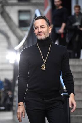 Marc Jacobs greets the press after his fashion show at New York Fashion Week: Park Avenue Armory February 16, 2017 in New York City.  NYP201702161130 ANDREAxHANKS