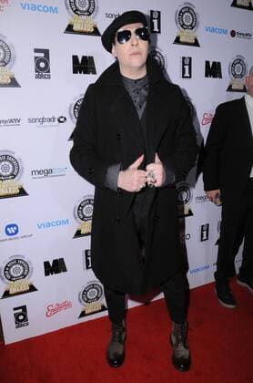 February 16, 2017 - Los Angeles, CA, United States - 16 February 2017 - Los Angeles, California - Marilyn Manson. 7th Annual Guild of Music Supervisors Awards held at The Theater at Ace Hotel. Photo Credit: AdMedia Los Angeles United States - ZUMAa123 20170216_zaa_a123_002 Copyright: xBirdiexThompsonx