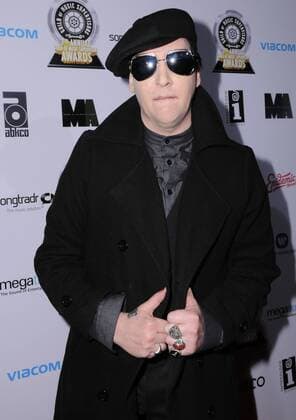 February 16, 2017 - Los Angeles, CA, United States - 16 February 2017 - Los Angeles, California - Marilyn Manson. 7th Annual Guild of Music Supervisors Awards held at The Theater at Ace Hotel. Photo Credit: AdMedia Los Angeles United States - ZUMAa123 20170216_zaa_a123_018 Copyright: xBirdiexThompsonx
