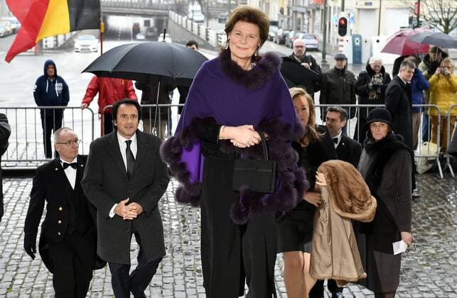 Belgische Royals anlässlich einer Messe für die Verstorbenen der Familie Princess Margaretha of Liechtenstein pictured during a special Mass to commemorate the deceased members of the Belgian Royal Family, at the Onze-Lieve-Vrouwkerk - Eglise Notre-Dame, in Laeken-Laken, Brussels, Friday 17 February 2017.  ERICxLALMAND 05049199