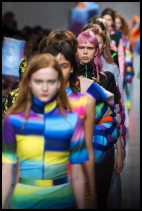 . 17 02 2017. London, United Kingdom. Models walk the catwalk for the Fyodor Golan show on the opening day of London Fashion Week 2017 at 180 The Strand, London, UK,  xBenxStevensx xi-Imagesx IIM-14411-0009