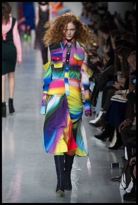 . 17 02 2017. London, United Kingdom. Models walk the catwalk for the Fyodor Golan show on the opening day of London Fashion Week 2017 at 180 The Strand, London, UK,  xBenxStevensx xi-Imagesx IIM-14411-0018