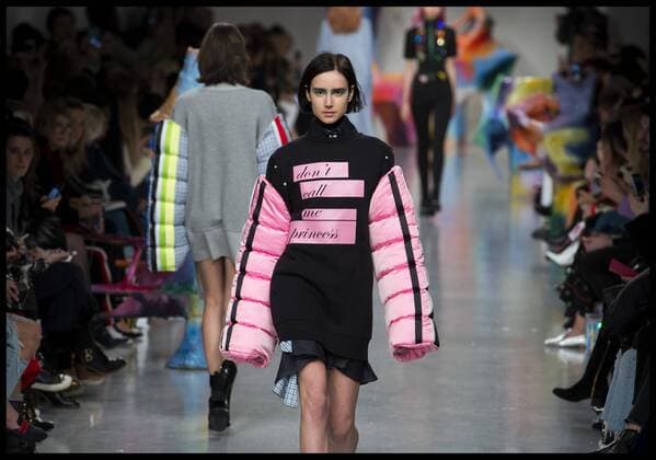 . 17 02 2017. London, United Kingdom. Models walk the catwalk for the Fyodor Golan show on the opening day of London Fashion Week 2017 at 180 The Strand, London, UK,  xBenxStevensx xi-Imagesx IIM-14411-0024