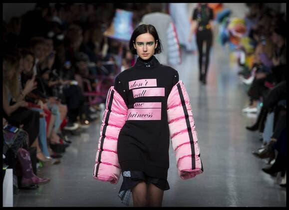 . 17 02 2017. London, United Kingdom. Models walk the catwalk for the Fyodor Golan show on the opening day of London Fashion Week 2017 at 180 The Strand, London, UK,  xBenxStevensx xi-Imagesx IIM-14411-0025