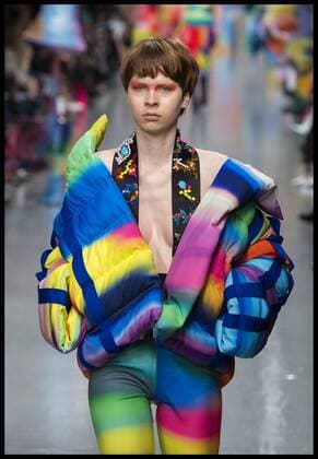 . 17 02 2017. London, United Kingdom. Models walk the catwalk for the Fyodor Golan show on the opening day of London Fashion Week 2017 at 180 The Strand, London, UK,  xBenxStevensx xi-Imagesx IIM-14411-0028