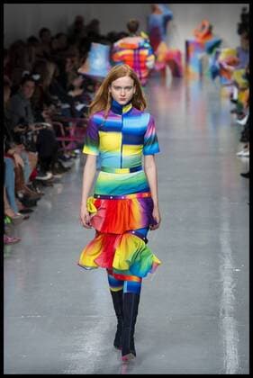 . 17 02 2017. London, United Kingdom. Models walk the catwalk for the Fyodor Golan show on the opening day of London Fashion Week 2017 at 180 The Strand, London, UK,  xBenxStevensx xi-Imagesx IIM-14411-0029