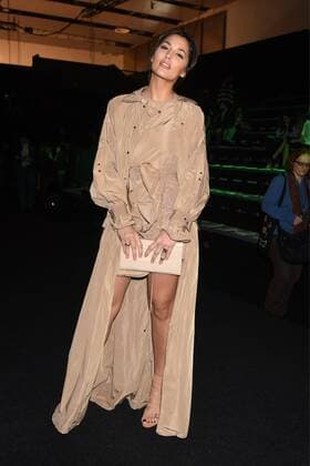 Michelle Calvo at the frontrow of Juan Vidal fashion show at Fashion Week Madrid 2017.  DiegoxPuerta