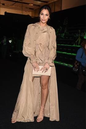Michelle Calvo at the frontrow of Juan Vidal fashion show at Fashion Week Madrid 2017.  DiegoxPuerta